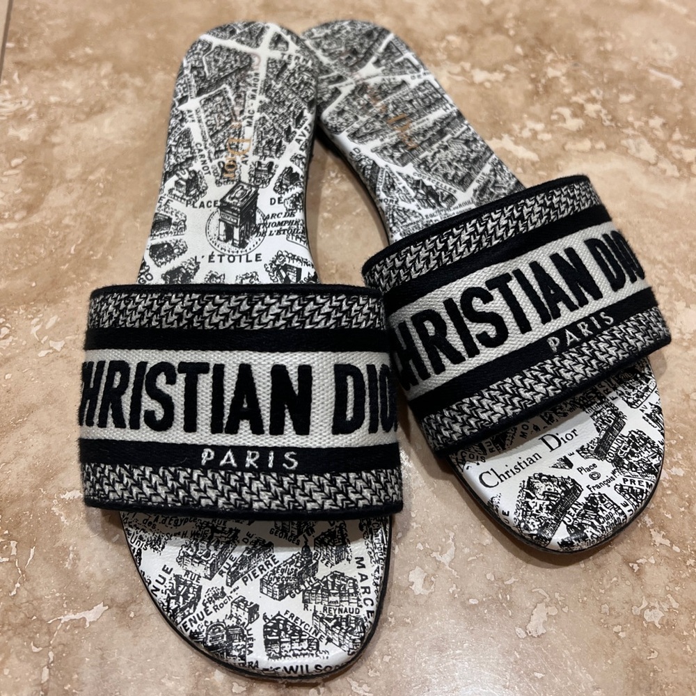 Dior Dway Black and White Sandals